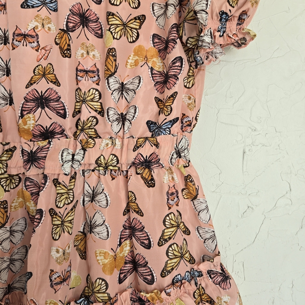 Buddy Love Pink Butterfly Print Short Dress - Picture 9 of 12